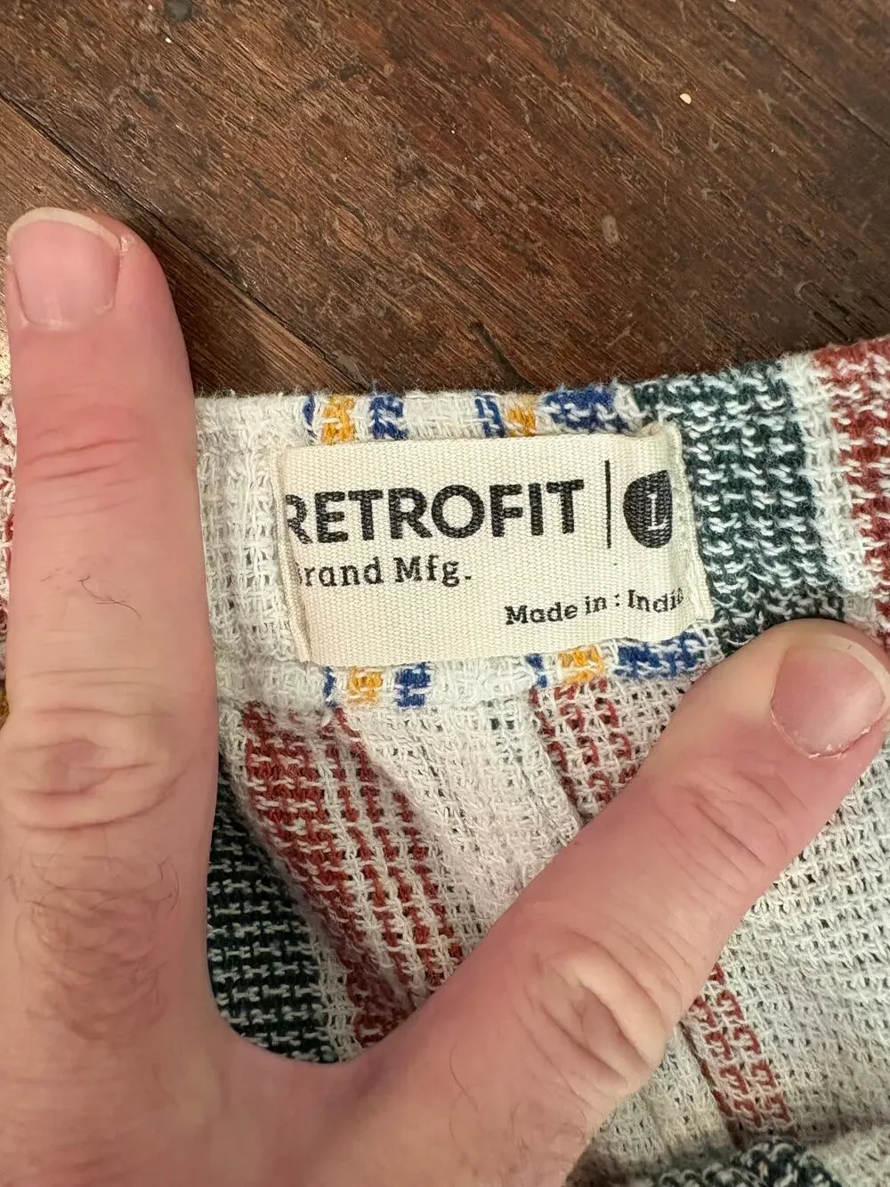RETROFIT Striped Drawstring Shorts Mens Large Multi-Color